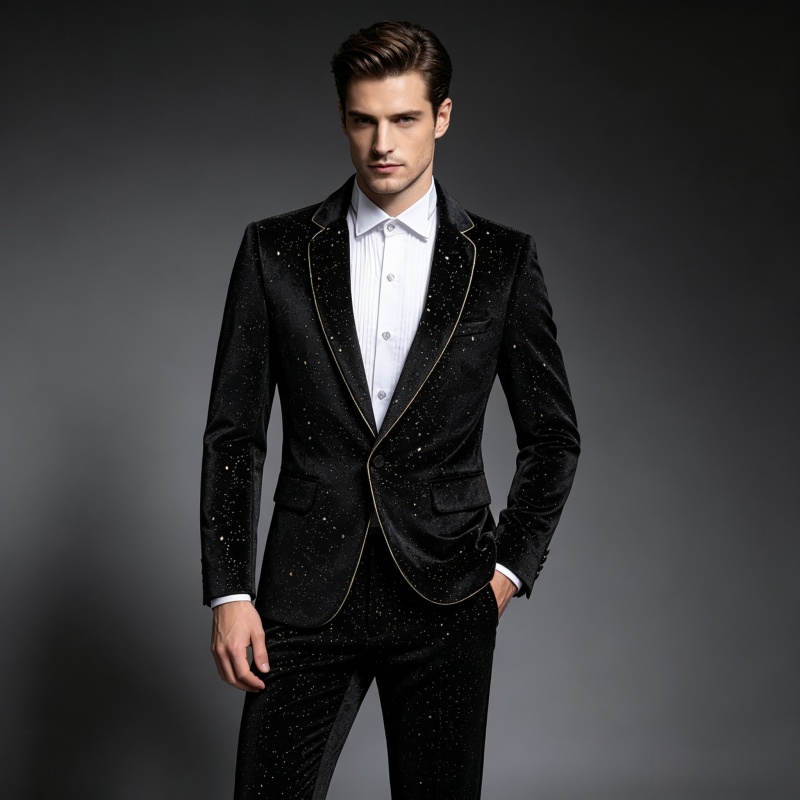 Men'S Grooming Studio - Stylish Formal Men's Velvet Suits Groom