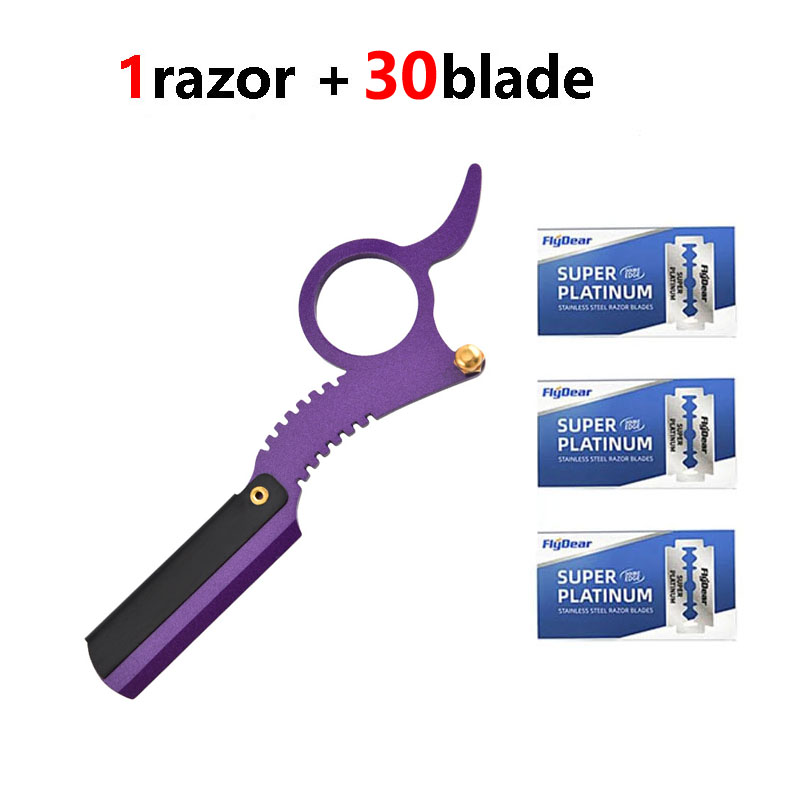 Men'S Grooming Eyebrow Shape - Vintage Manual Ring-Shaped Razor Holder -