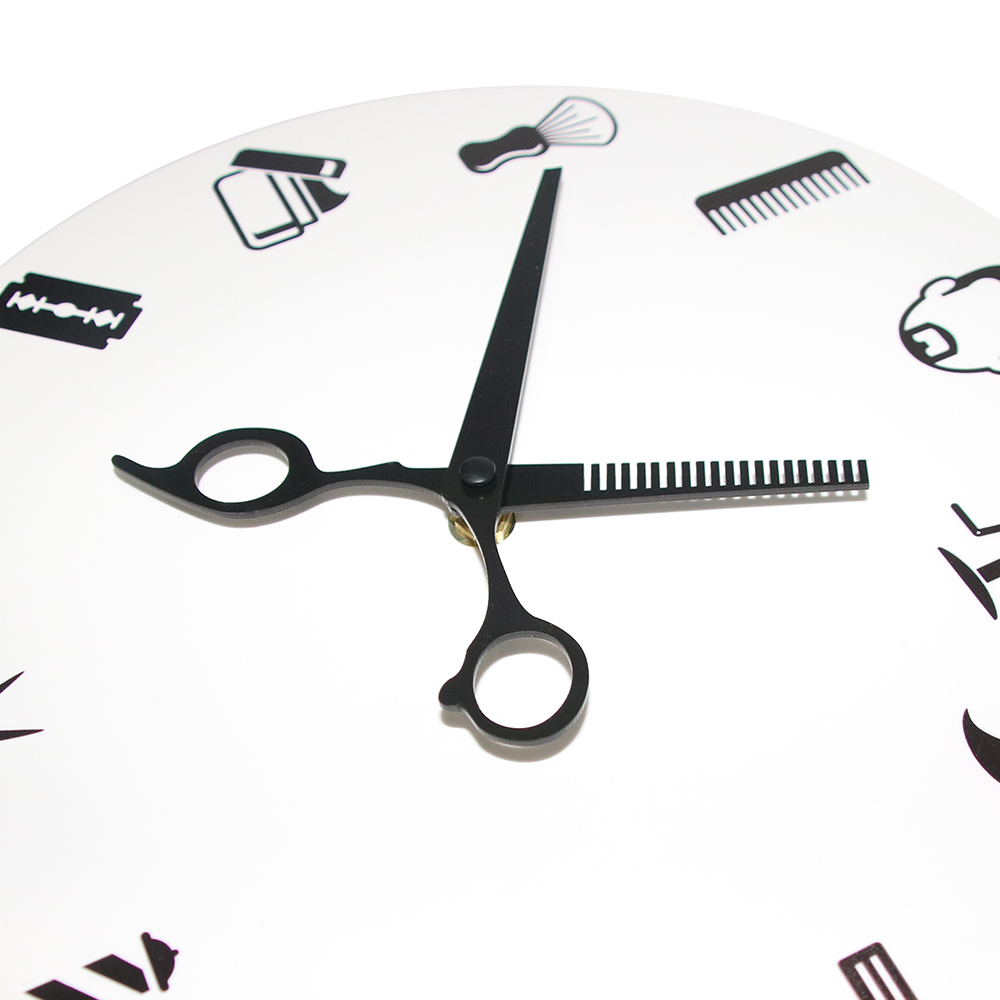 Barber Shop Wall Clock with Sc - Men'S Grooming Studio review and price