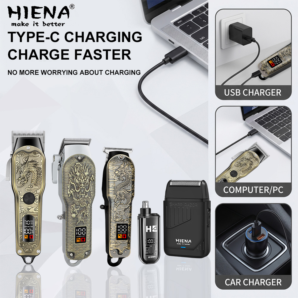 HIENA 5pcs Professional Hair C - Men'S Grooming Set Gift review and price