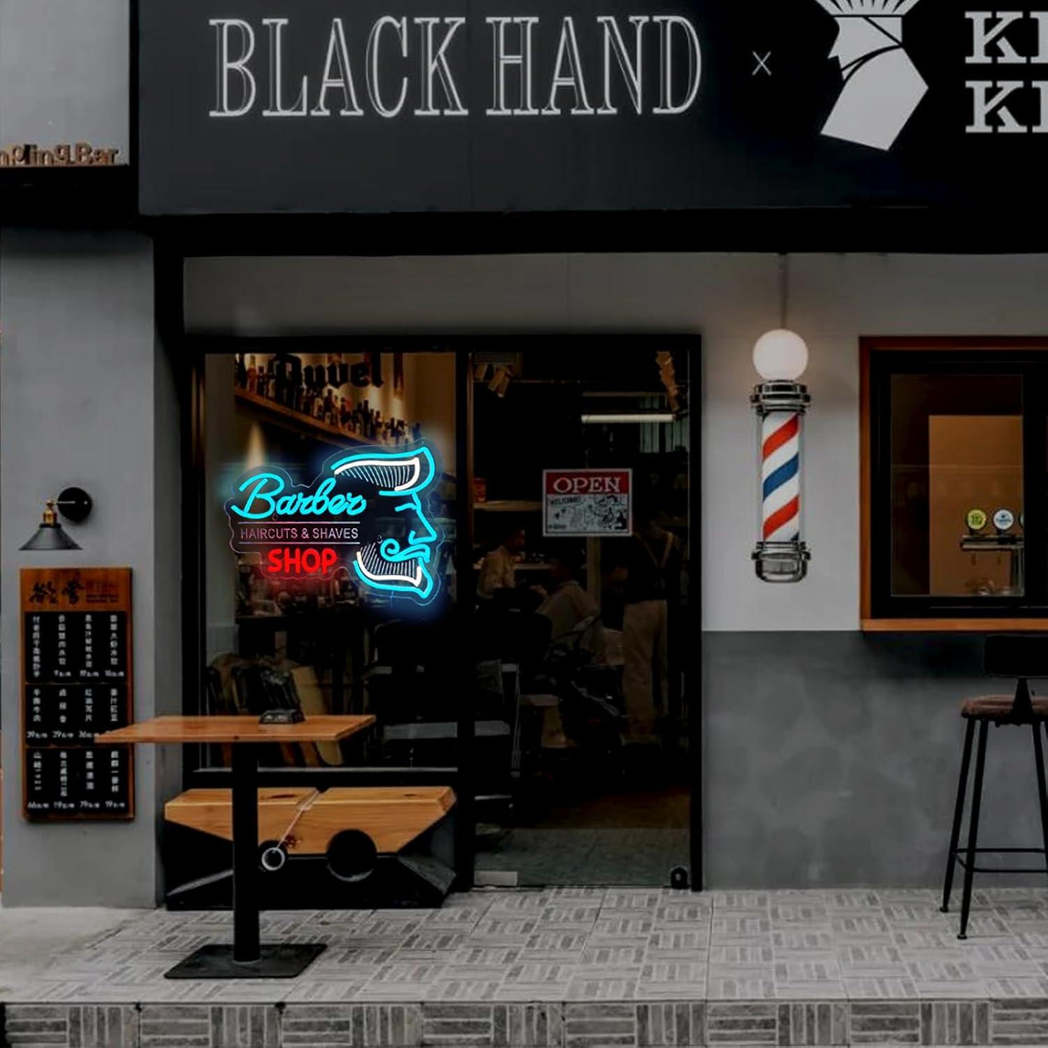 Barber Shop Neon Sign USB Dimm - Men'S Grooming Store review and price